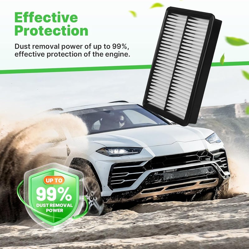 RVgolf Engine+Cabin Air Filters Fit for 2013-2023 Mazda CX-5(2.0L/2.5L), 2014-2018 Mazda 3 (2.0L/2.5L), 2014-2020 Mazda 6 (2.5L) Engine Air Filter Replacement Air Filter Accessories# CF11811 CA11259 - Image 3